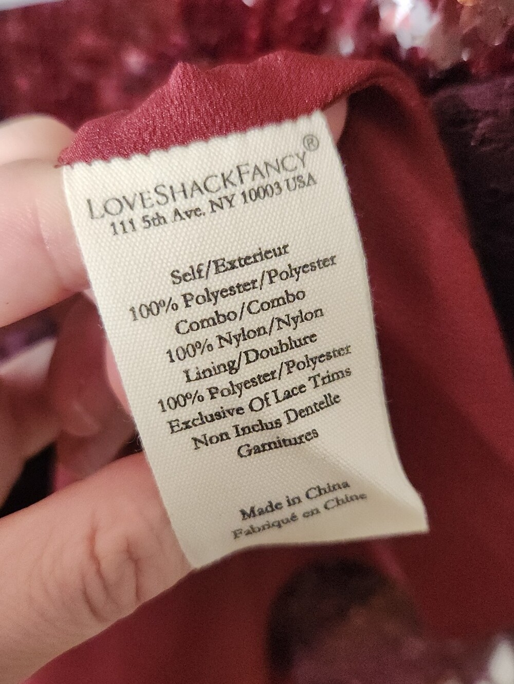 LOVESHACKFANCY Rialto Sequin Maxi Dress in Bordeaux $995 MSRP NEW NWT - Picture 7 of 7